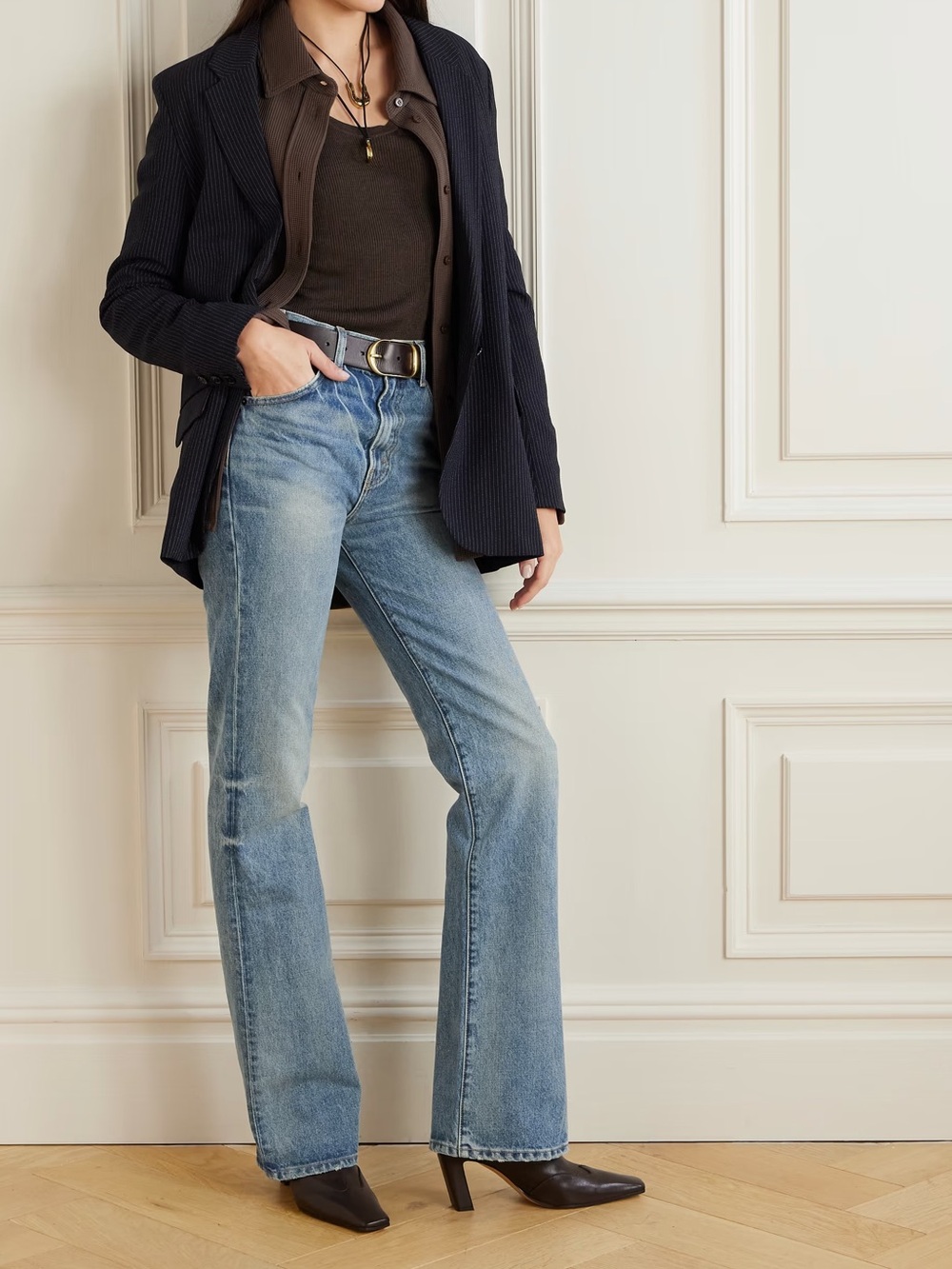 Nili Lotan Joan high rise straight leg jeans